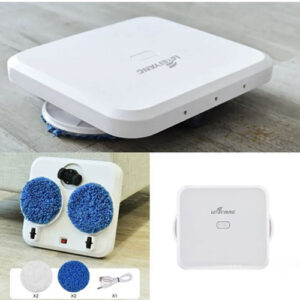 Rechargeable Smart Square Robot Vacuum Cleaner | Low Noise Dry Wet Sweeping | (L10.8 x D9.6 x H2.56)