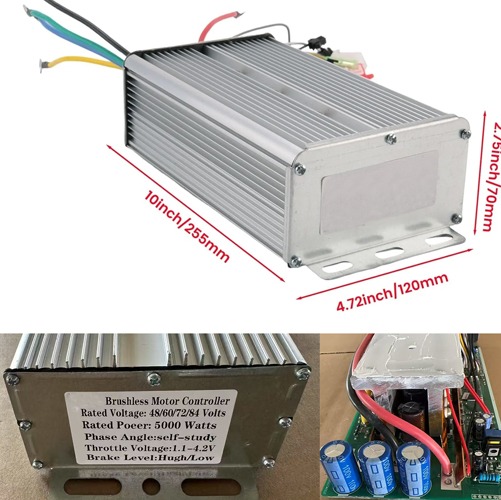 48V 60V 72V 84V - 2000W 2500W 3000W 5000W Brushless Motor Speed Controller | 24 MOSFET Dual Mode Controller for E-Bike Motorcycle - Image 2