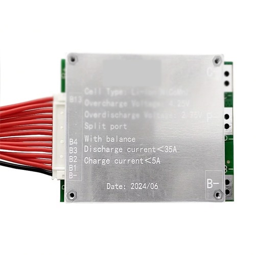 16s 35A Lithium Li-ion BMS with Overcharge, Overdischarge, Short Circuit Protection Function