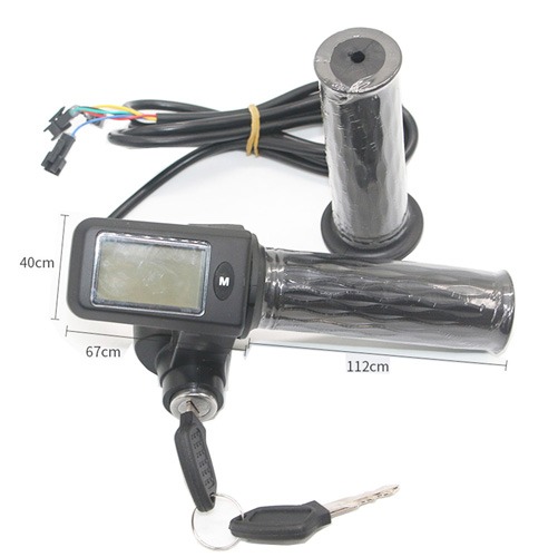 Electric Bike Scooter Throttle with LCD Display to Show Speed for 24V 36V 48V 60V 72V | Mileage and Battery Power Display - Image 5